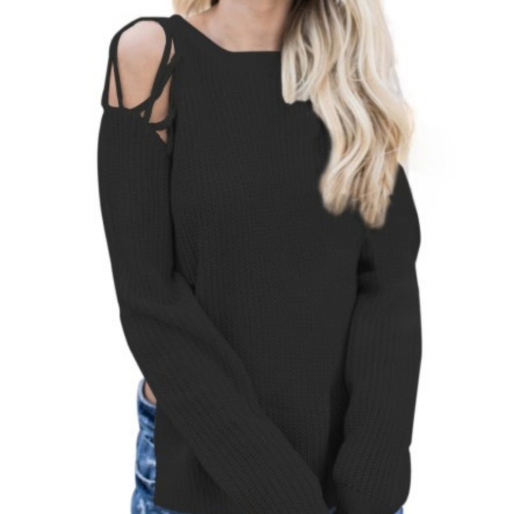 Open Shoulder Sweater *ALL ITEMS ARE NEW FROM MY CLOSED BOUTIQUE* #8845